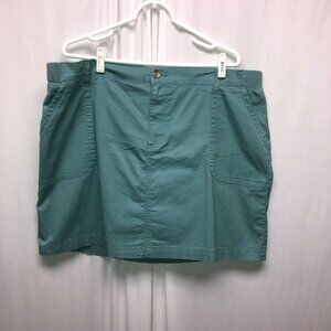 Lee Skort Womens Size 20M Regular Fit Mid Rise Cotton Blend Teal Athleisure Golf